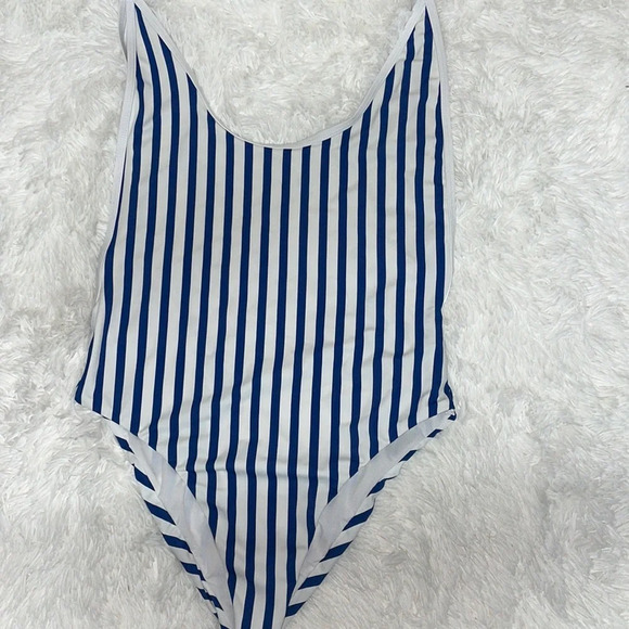 NWT Demi’s Nautical Strip Swimsuit - Picture 1 of 10